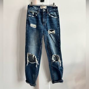 Garage Ripped Ankle Mom Jeans